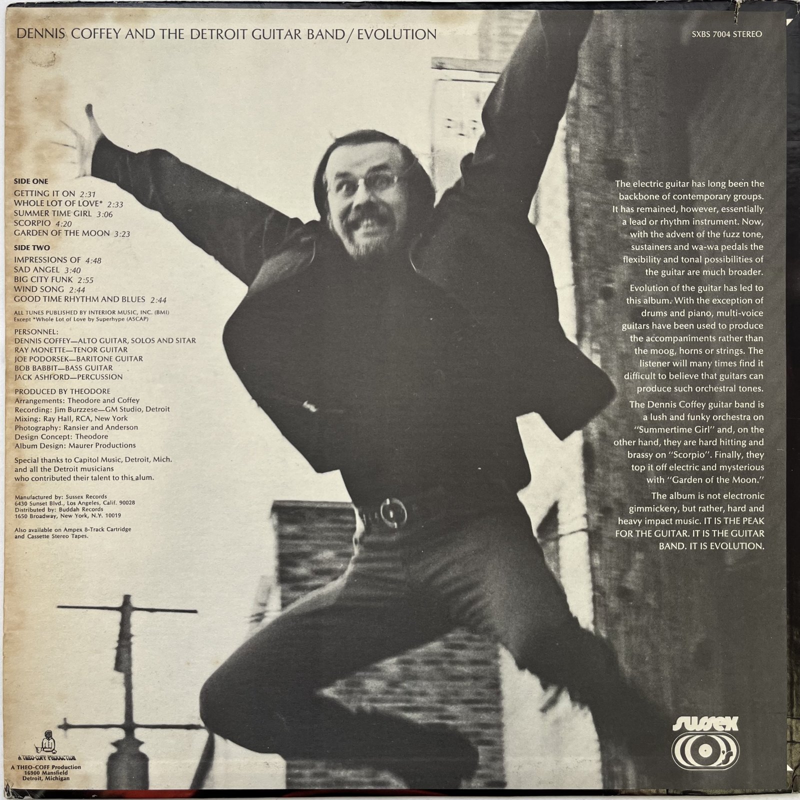 画像2: DENNIS COFFEY AND THE DETROIT GUITAR BAND / EVOLUTION