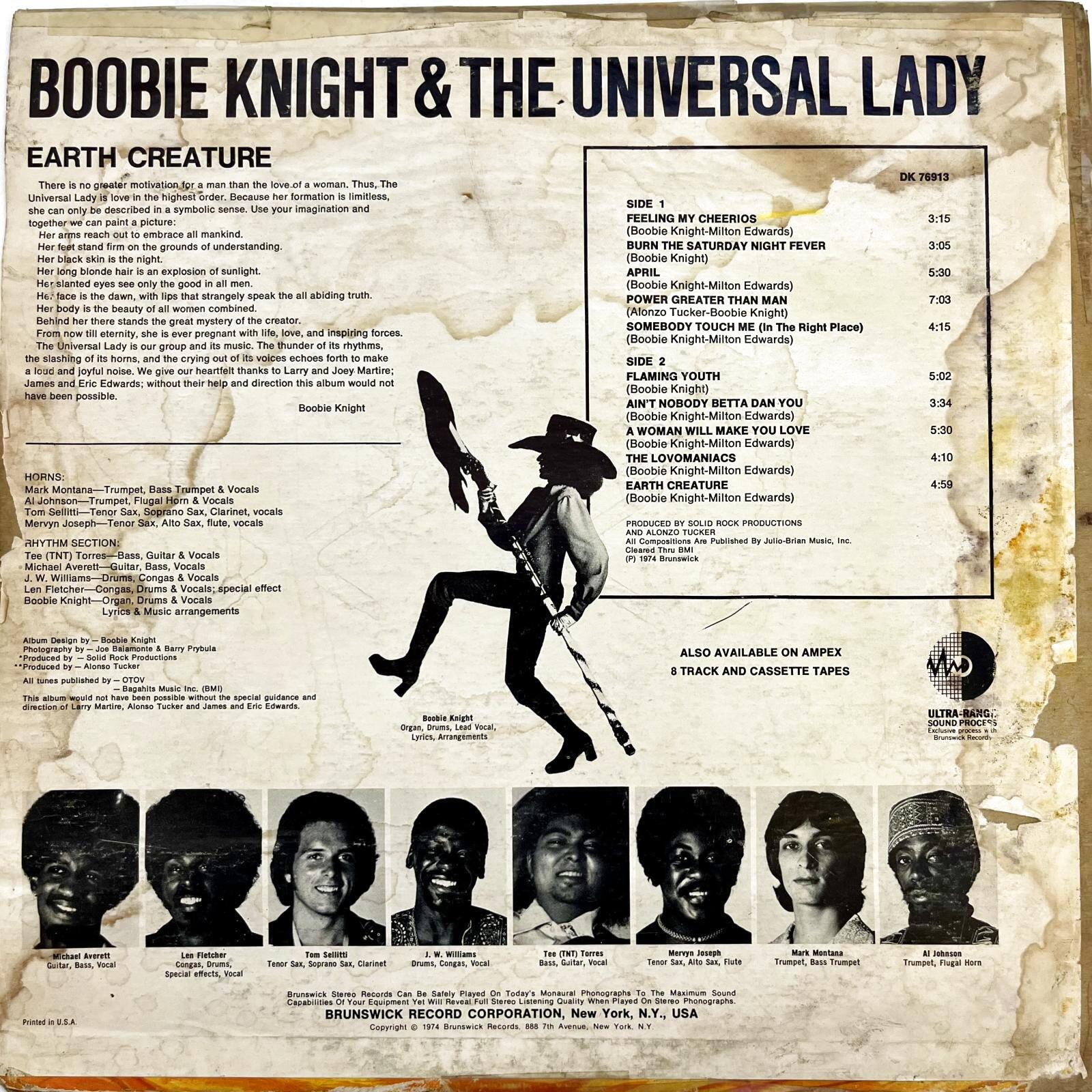 画像2: BOOBIE KNIGHT & THE UNIVERSAL LADY / EARTH CREATURE