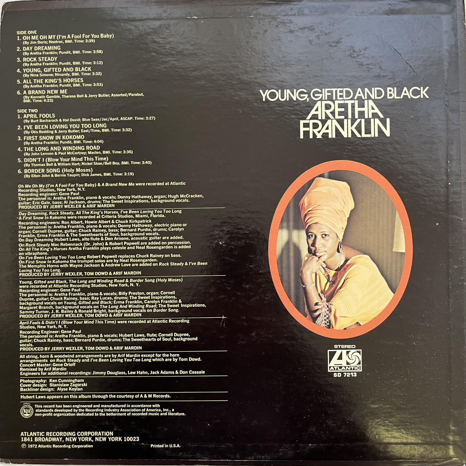 画像2: ARETHA FRANKLIN / YOUNG, GIFTED AND BLACK