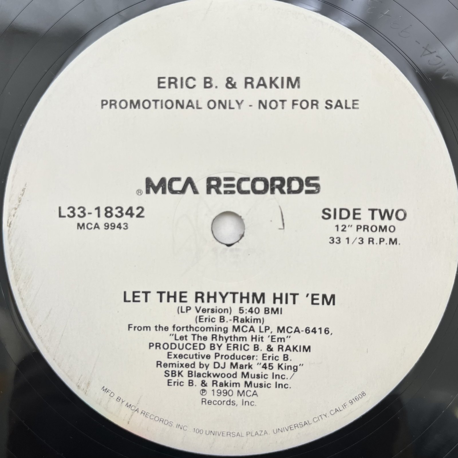 画像2: ERIC. B & RAKIM / LET THE RHYME HIT 'EM