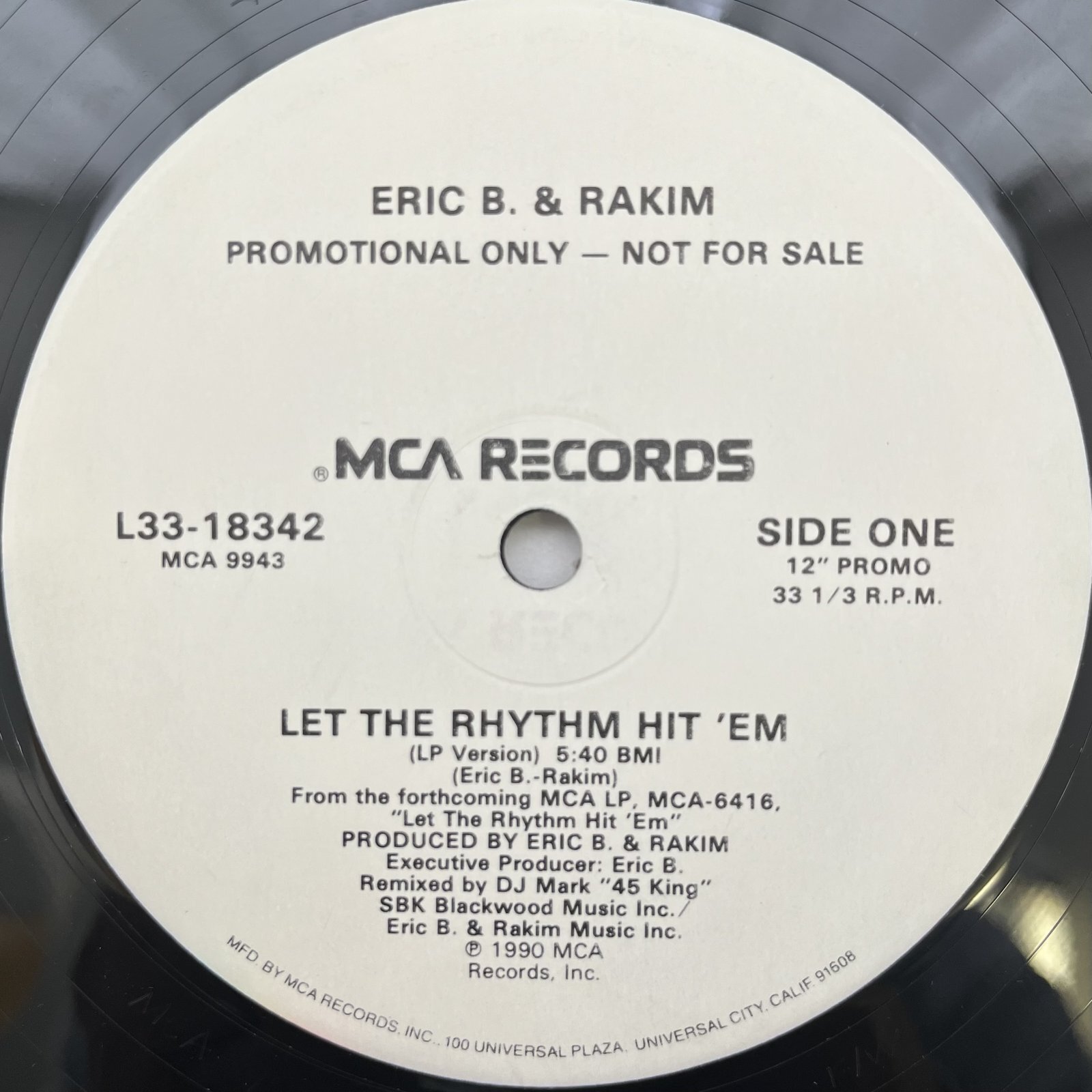 画像1: ERIC. B & RAKIM / LET THE RHYME HIT 'EM
