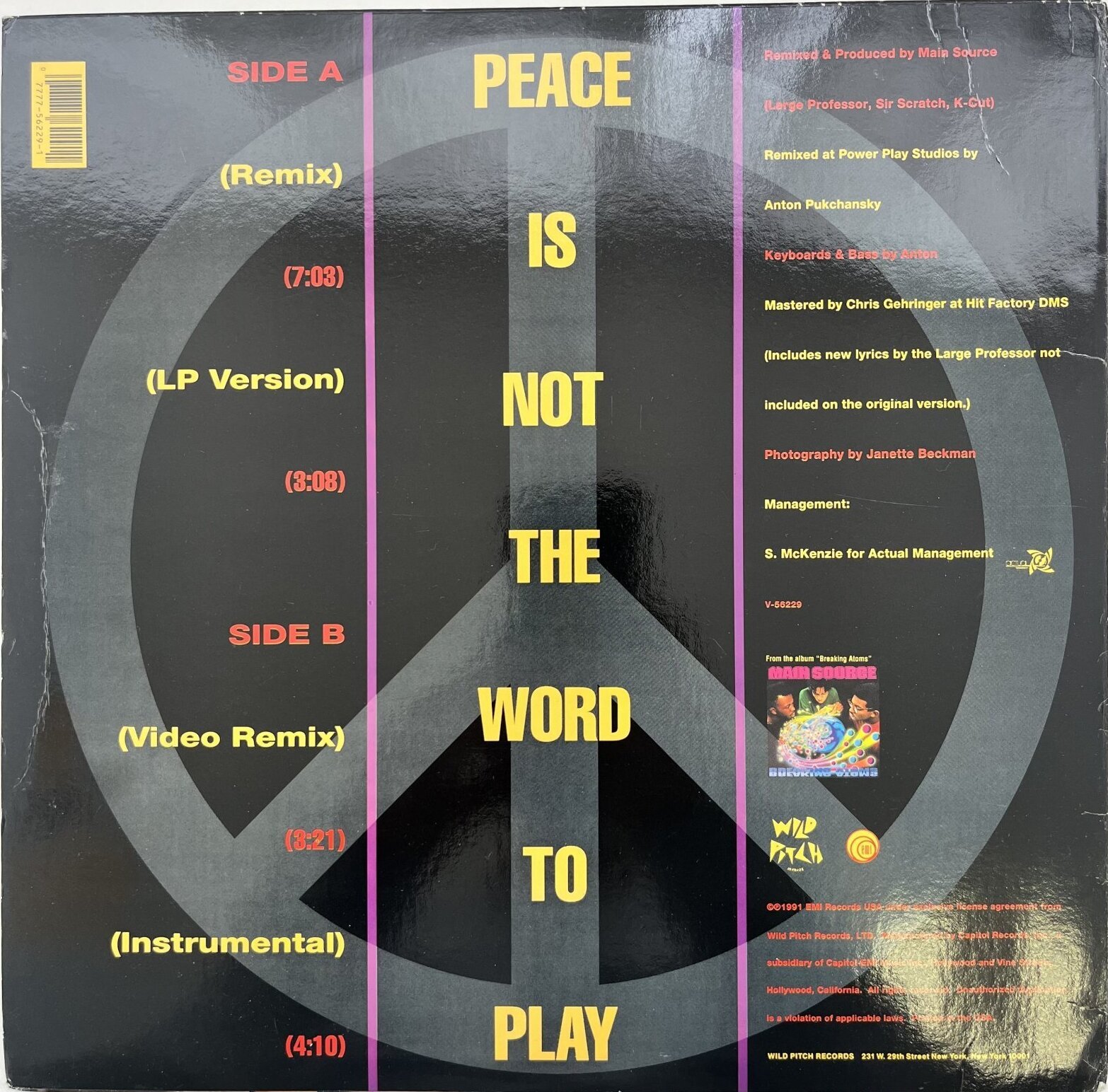 画像2: MAIN SOURCE / PEACE IS NOT THE WORD TO PLAY