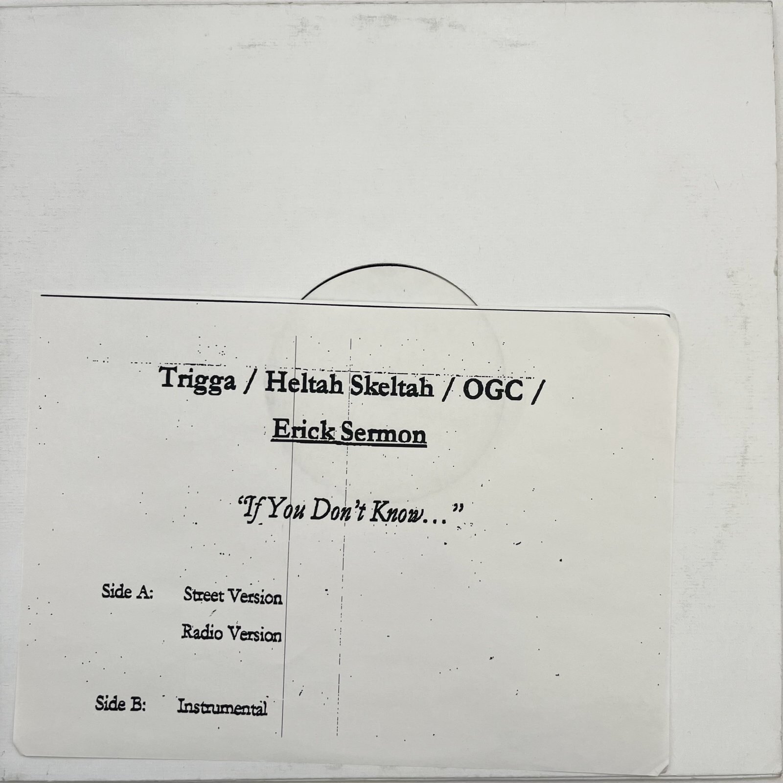 画像1: TRIGGA , HELTAH SKELTAH , OGC , ERICK SERMON / IF YOU DON'T KNOW