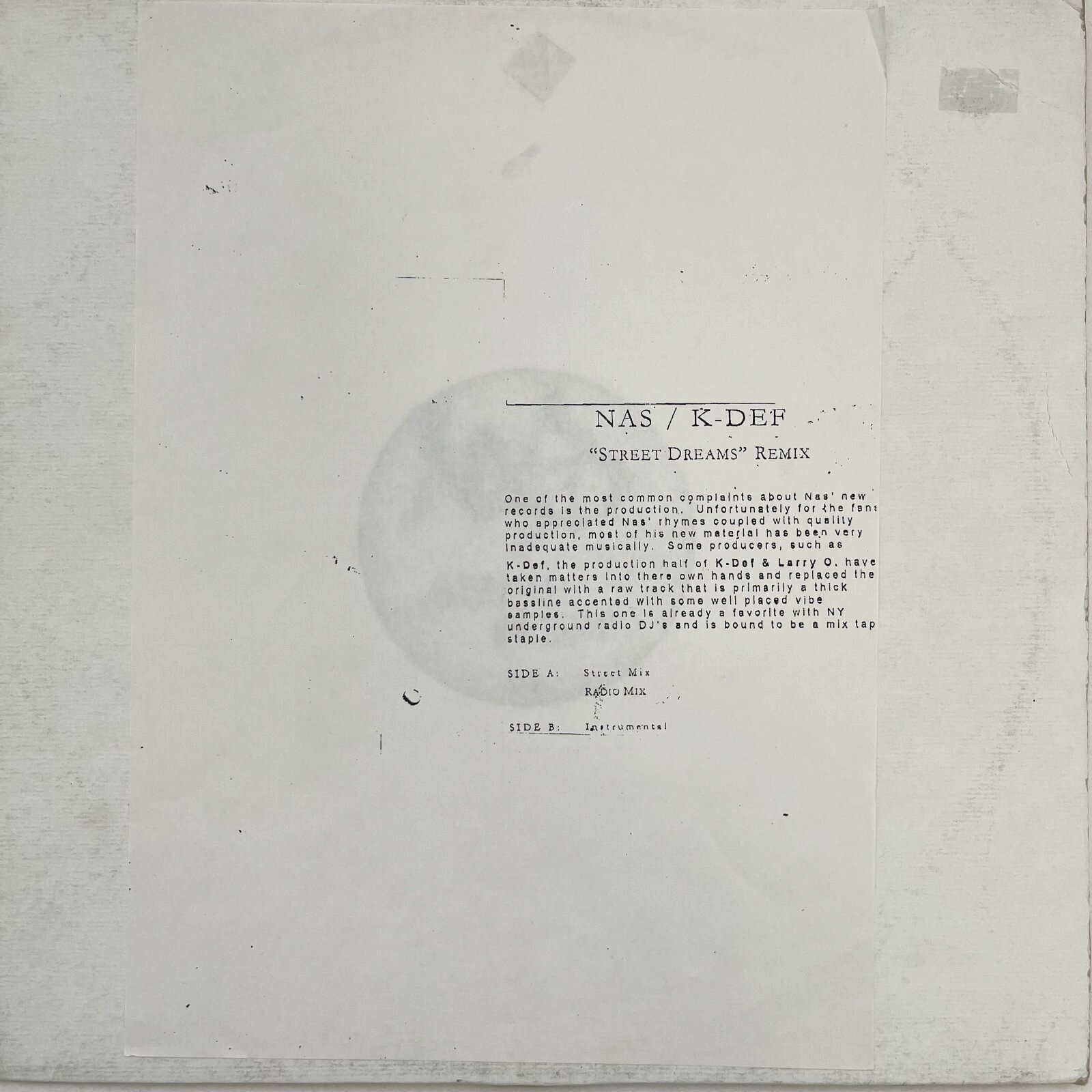 画像1: NAS  / STREET DREAMS REMIX