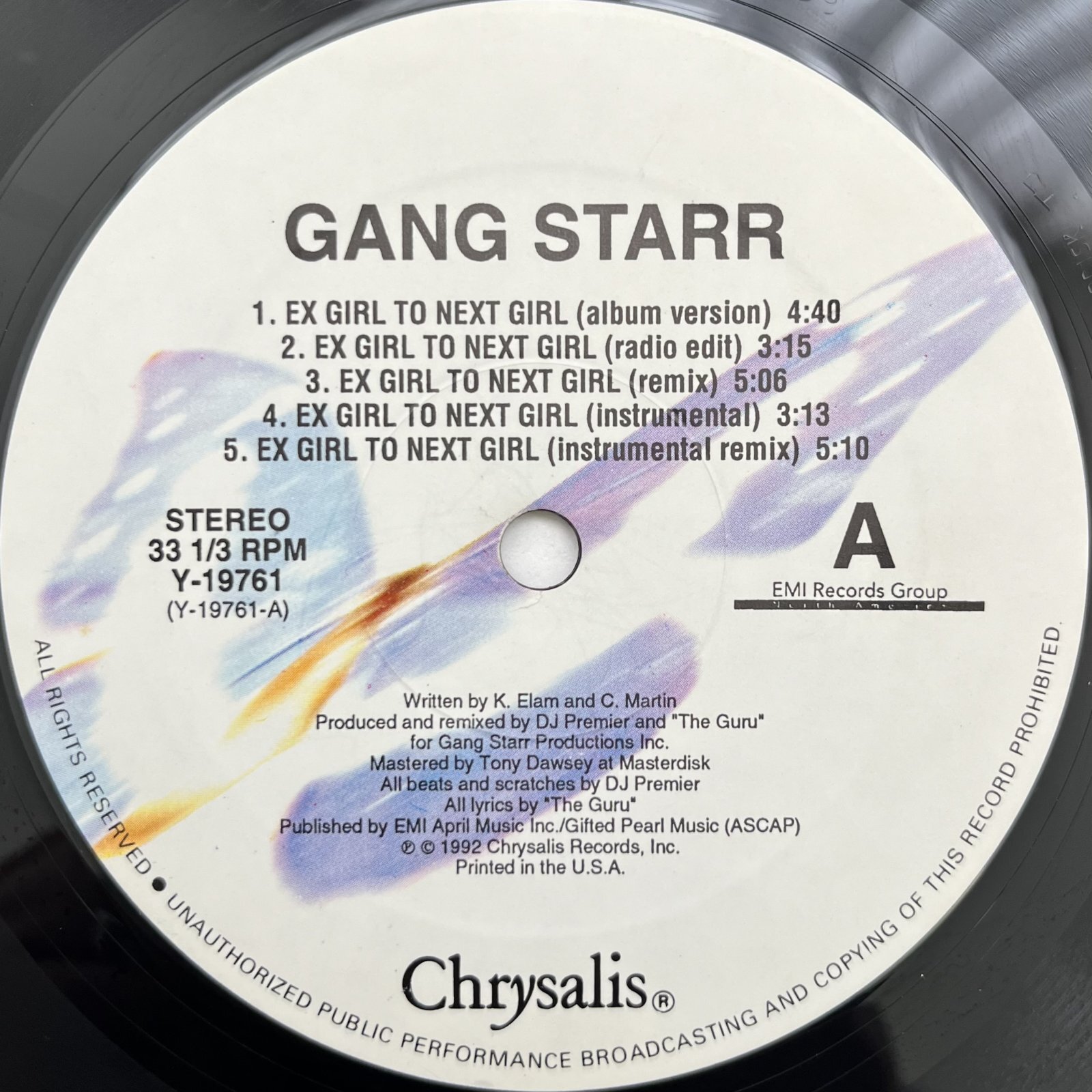 画像2: GANG STARR / EX GIRL TO NEXT GIRL - B.Y.S.