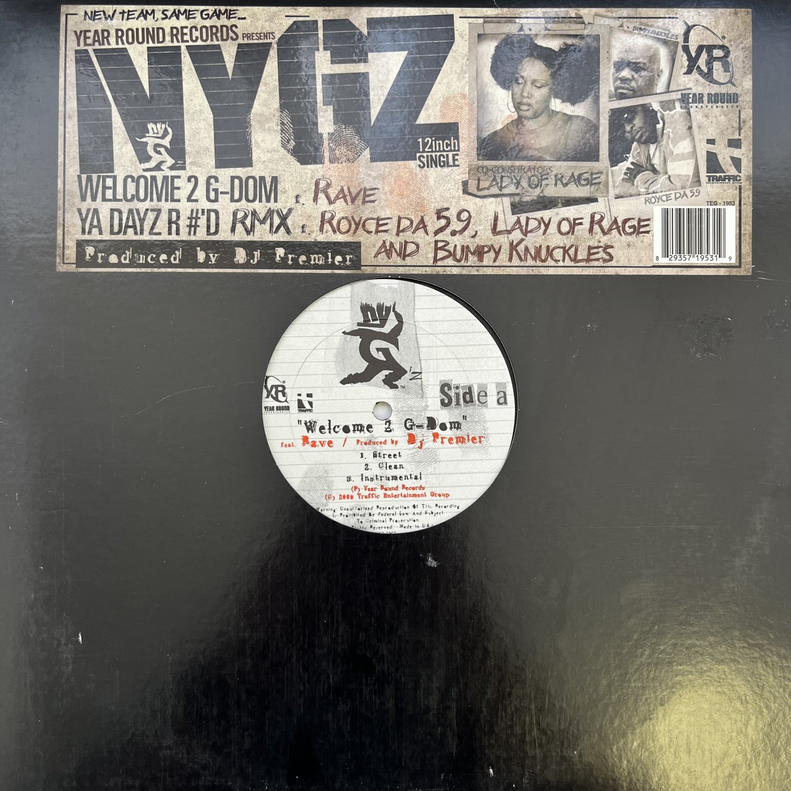 画像1: NYG'Z / WELCOME 2 G-DOM - YA DAYZ R 5'D RMX