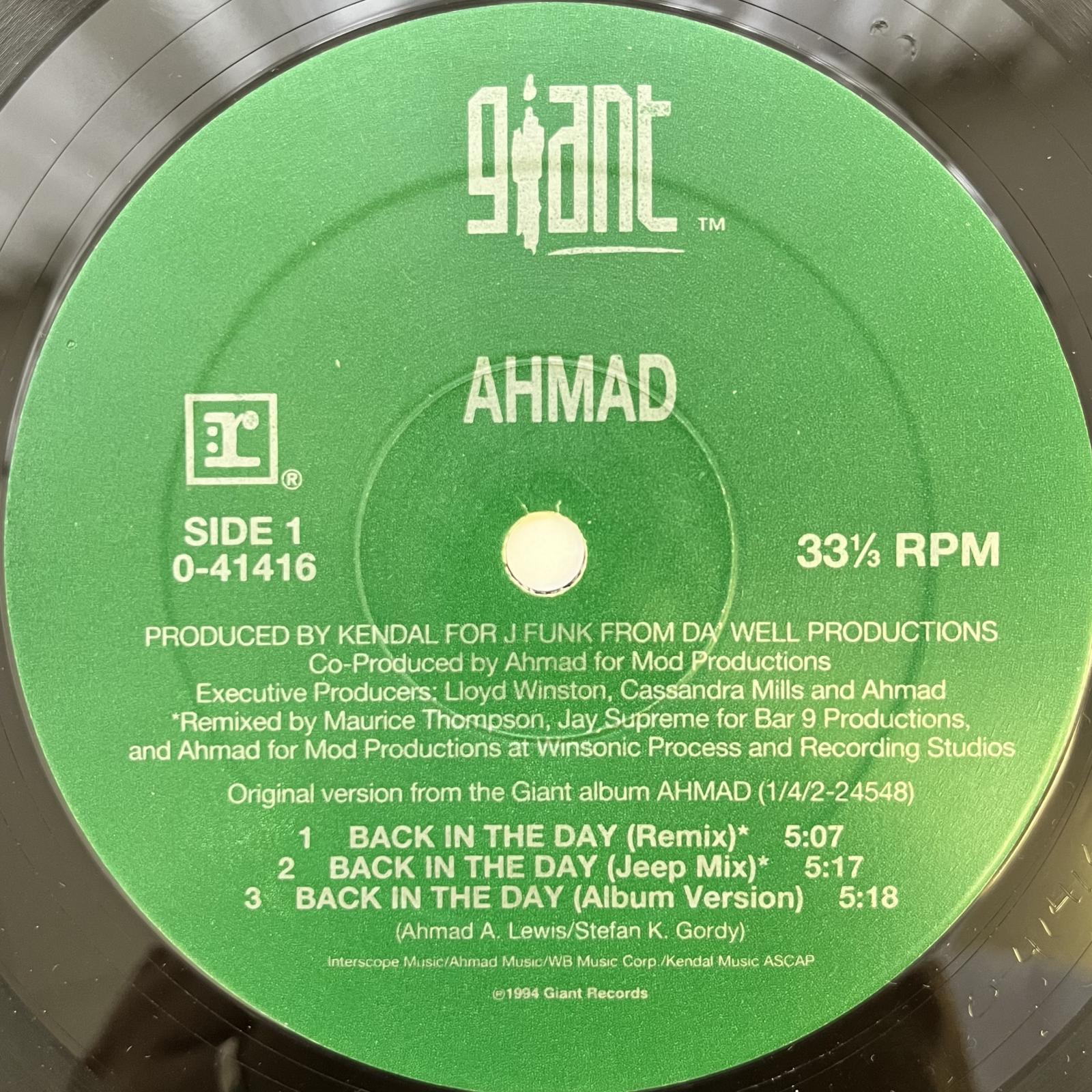 画像3: AHMAD / BACK IN THE DAY