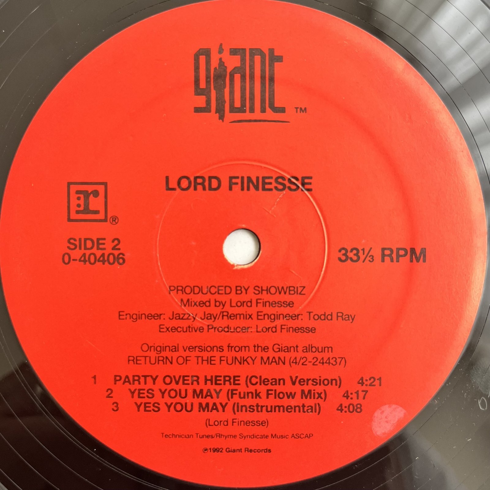 画像2: LORD FINESSE / PARTY OVER HERE - YES YOU MAY (REMIX)