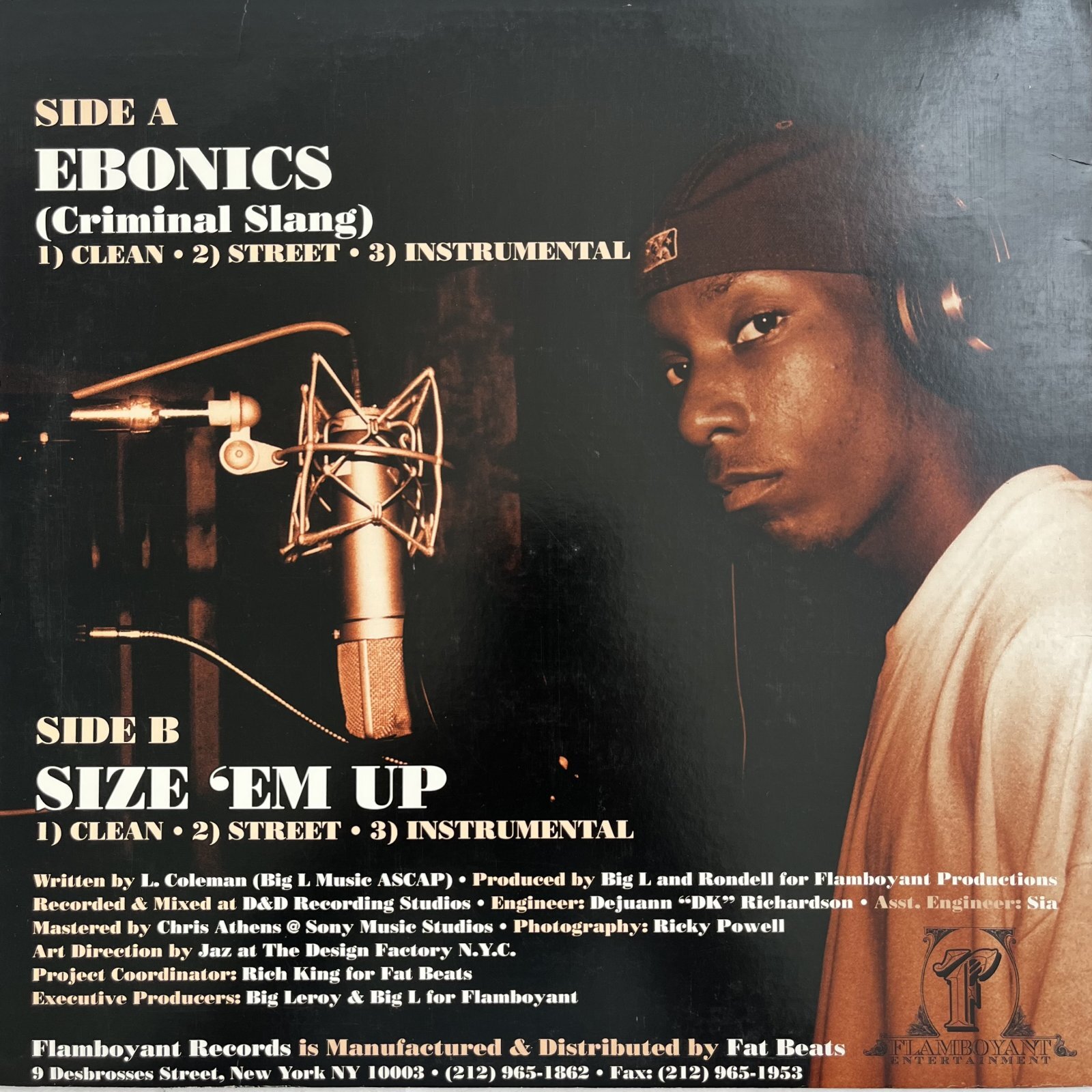 画像2: BIG L / EBONICS - SIZE 'EM UP