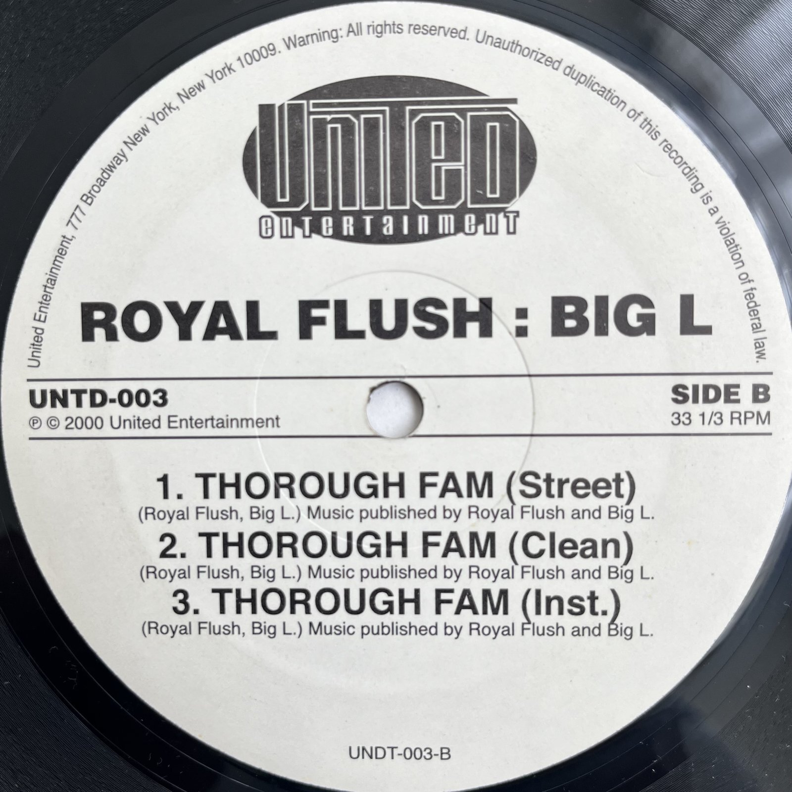 画像2: LORD FINESSE : O.C. / YA BETTER RECOGNIZE - ROYAL FLUSH : BIG L / THOROUGH FAM