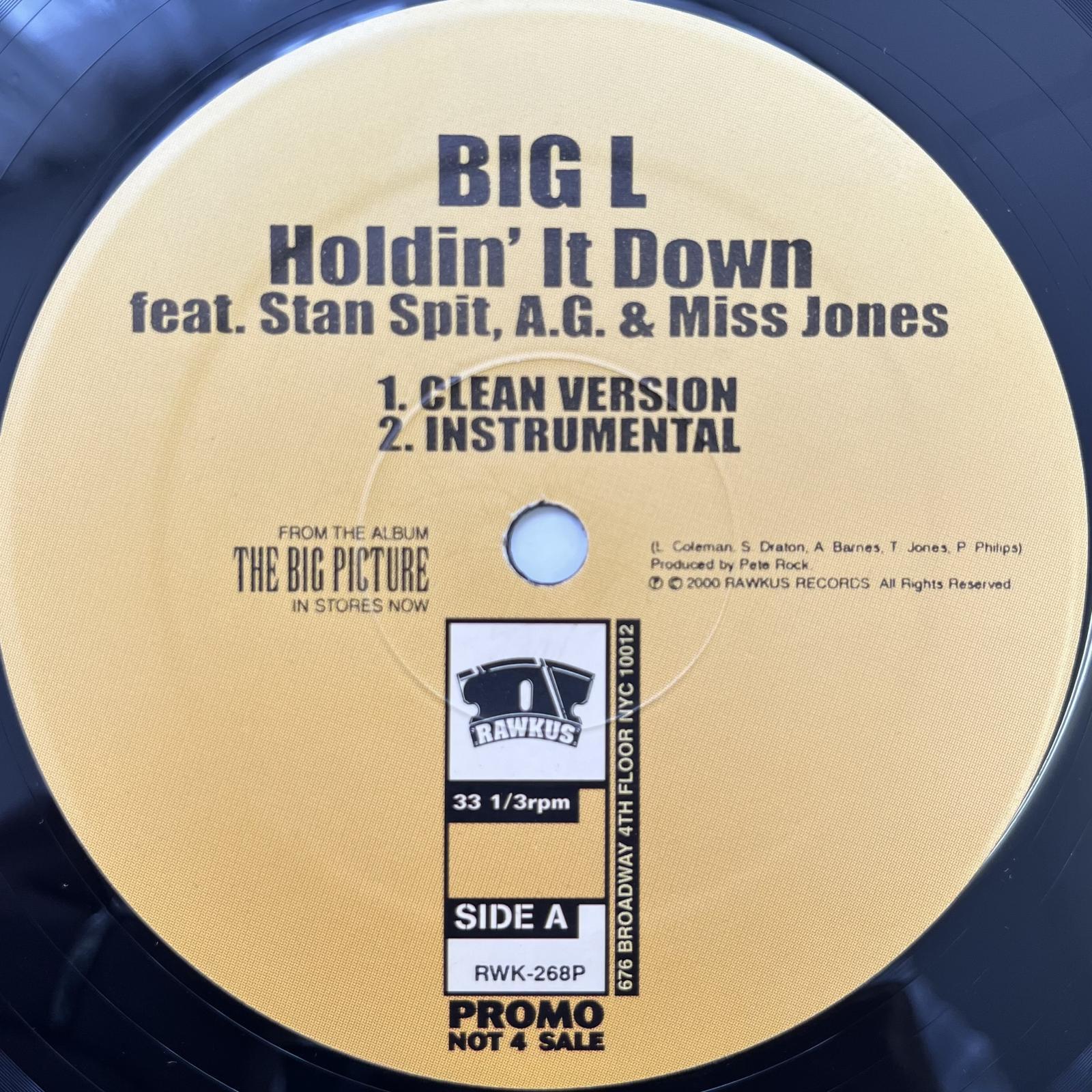 画像2: BIG L / HOLDIN' IT DOWN feat. STAN SPIT, A.G. & MISS JONES